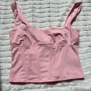 EDIKTED NWT Pink Corset Style Top